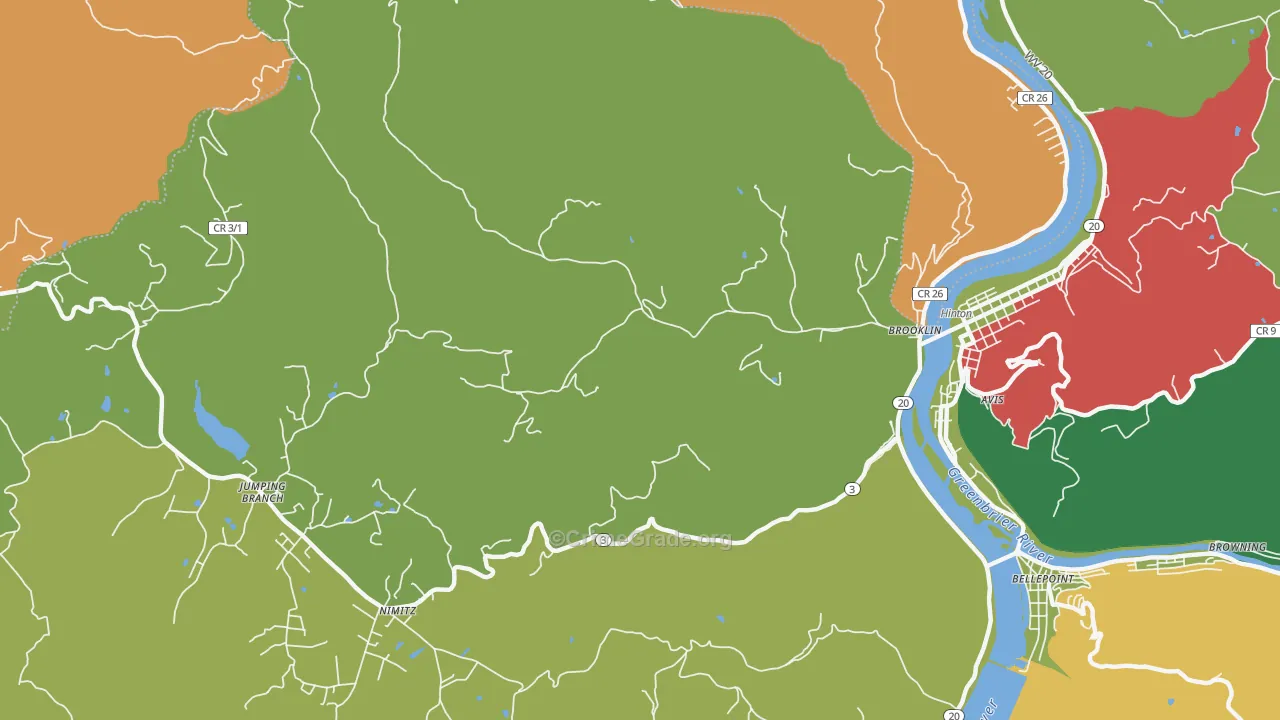 Ballengee, WV Map of Assault Rates