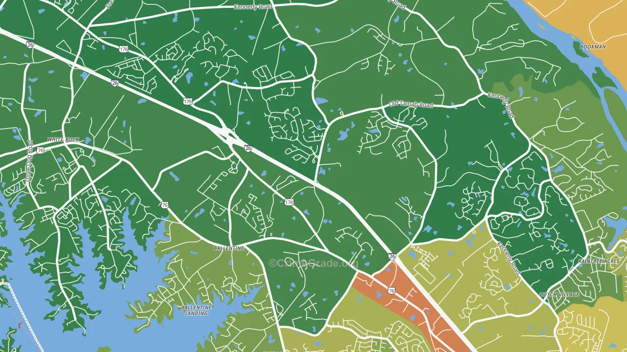 Ballentine, SC Map of Assault Rates
