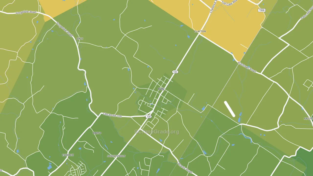 Bally, PA Map of Assault Rates