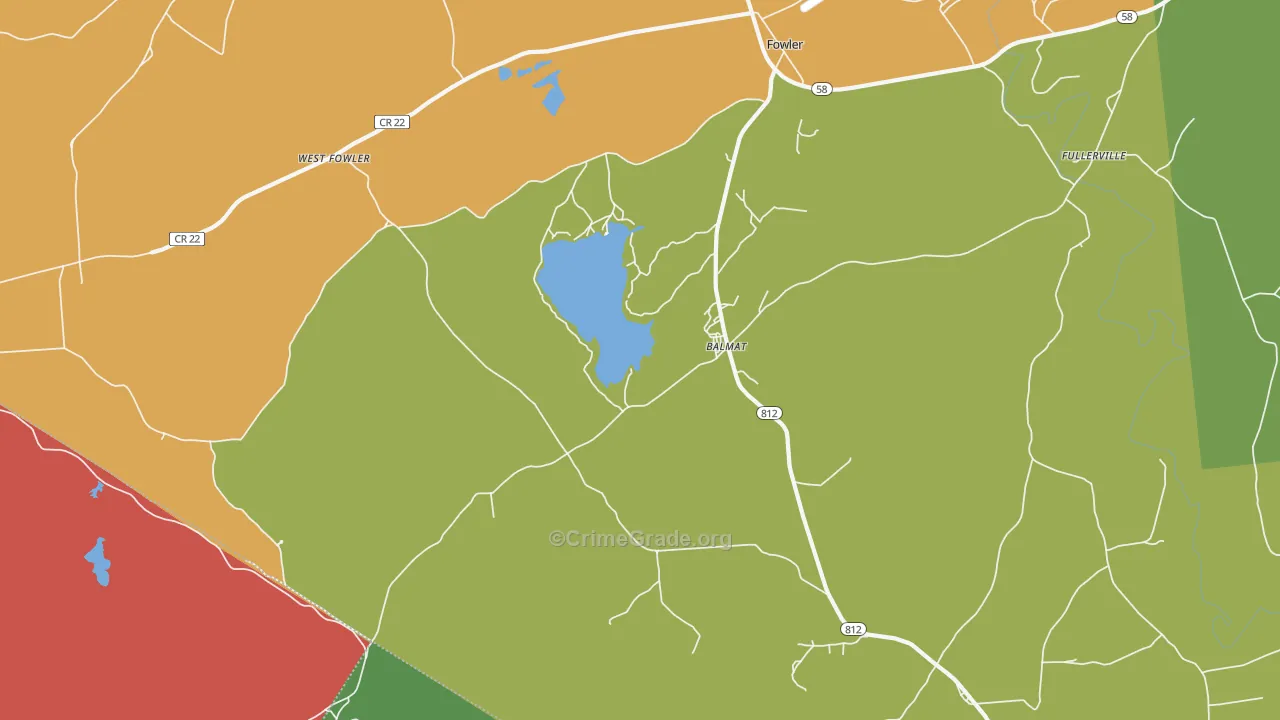 Balmat, NY Map of Assault Rates