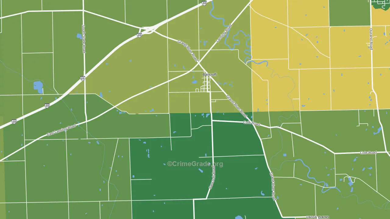 Bancroft, MI Map of Assault Rates