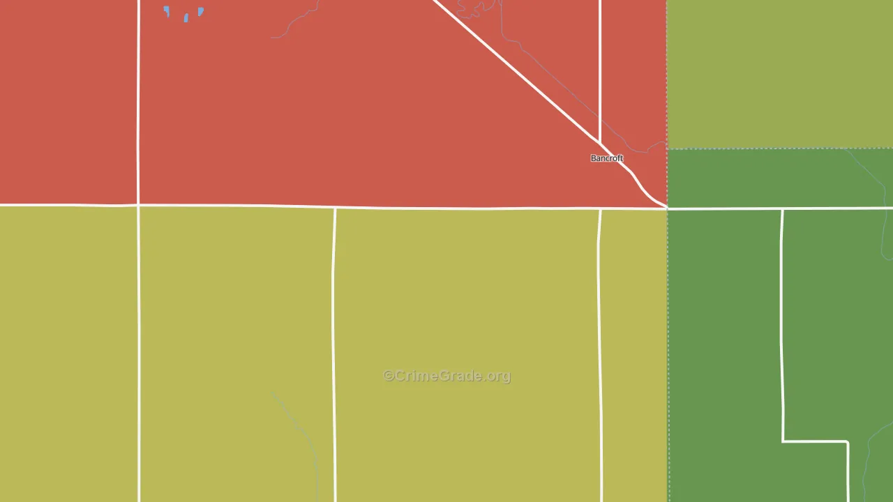 Bancroft, NE Map of Assault Rates