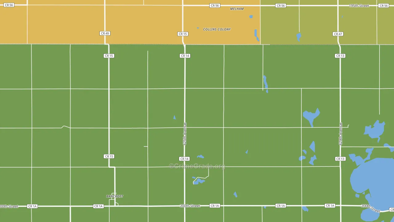 Bancroft, SD Map of Assault Rates