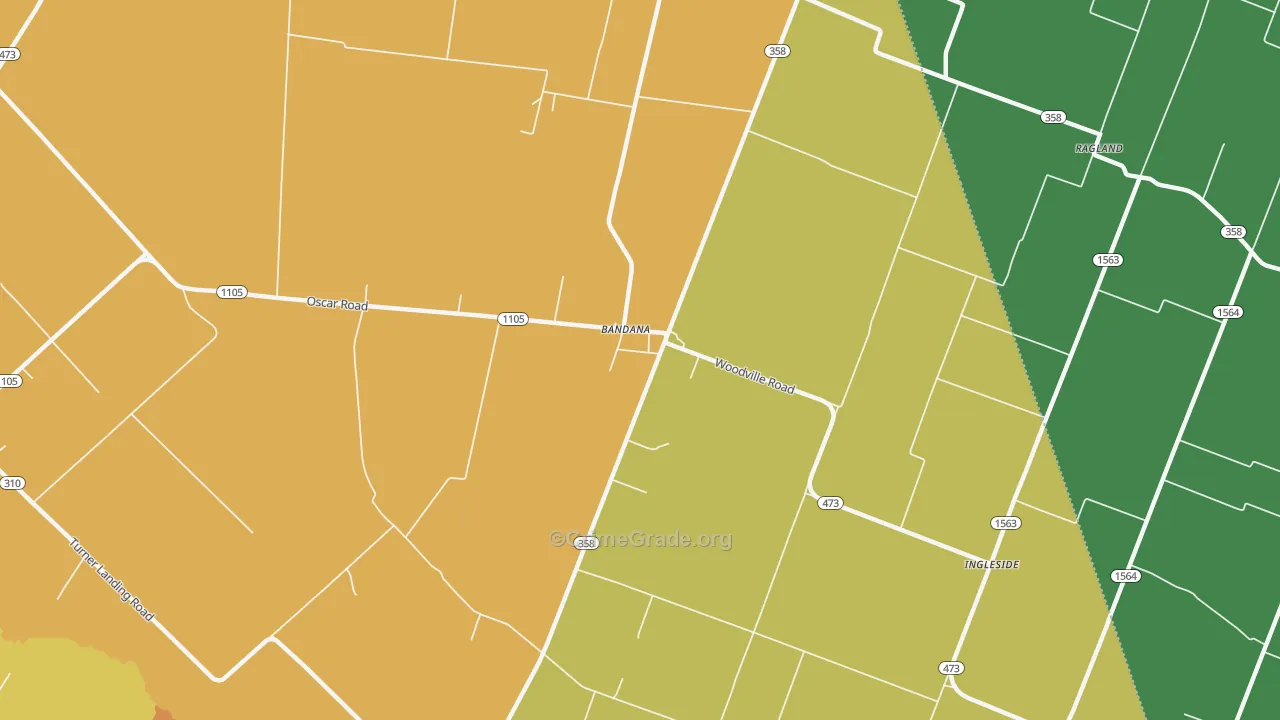 Bandana, KY Map of Assault Rates