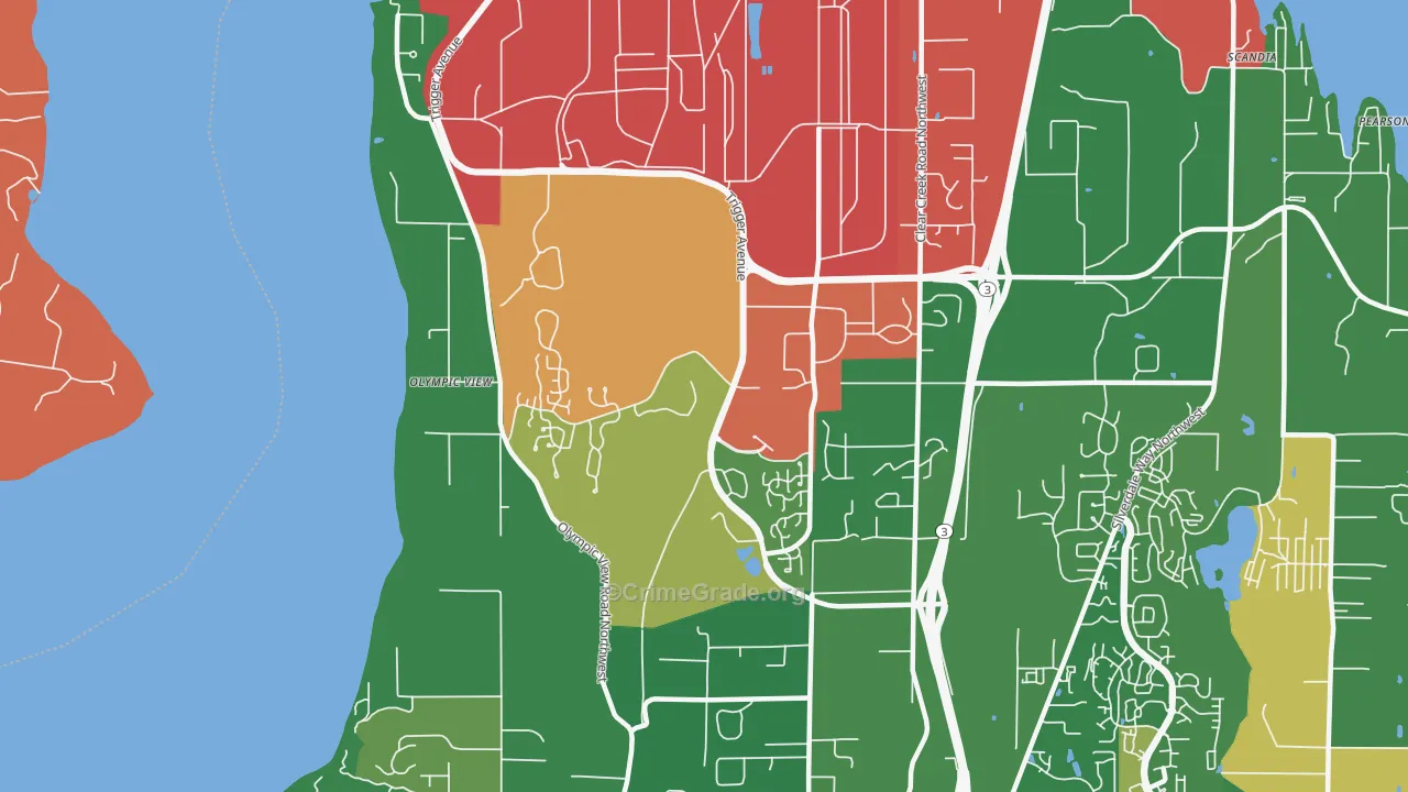 Bangor Base, WA Map of Assault Rates