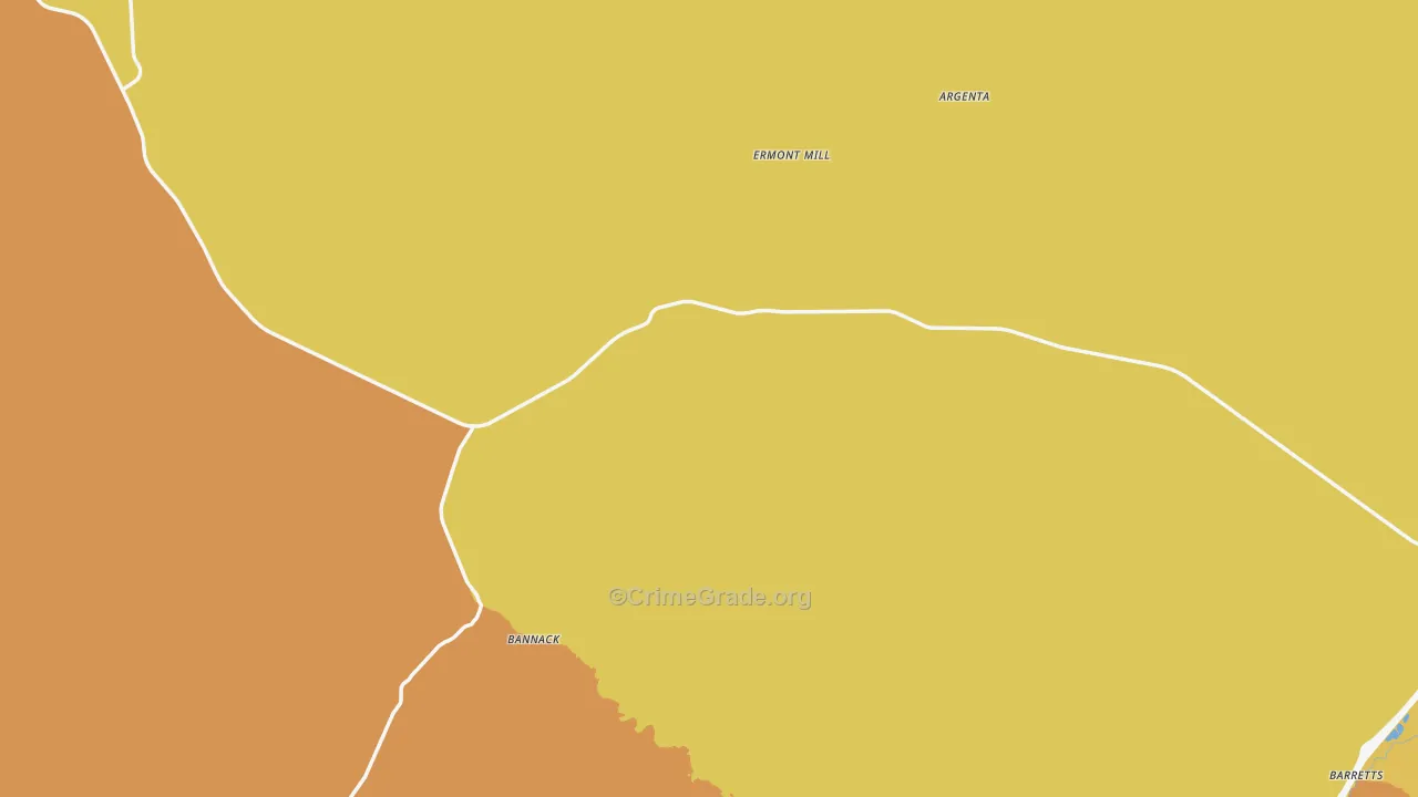 Bannack, MT Map of Assault Rates