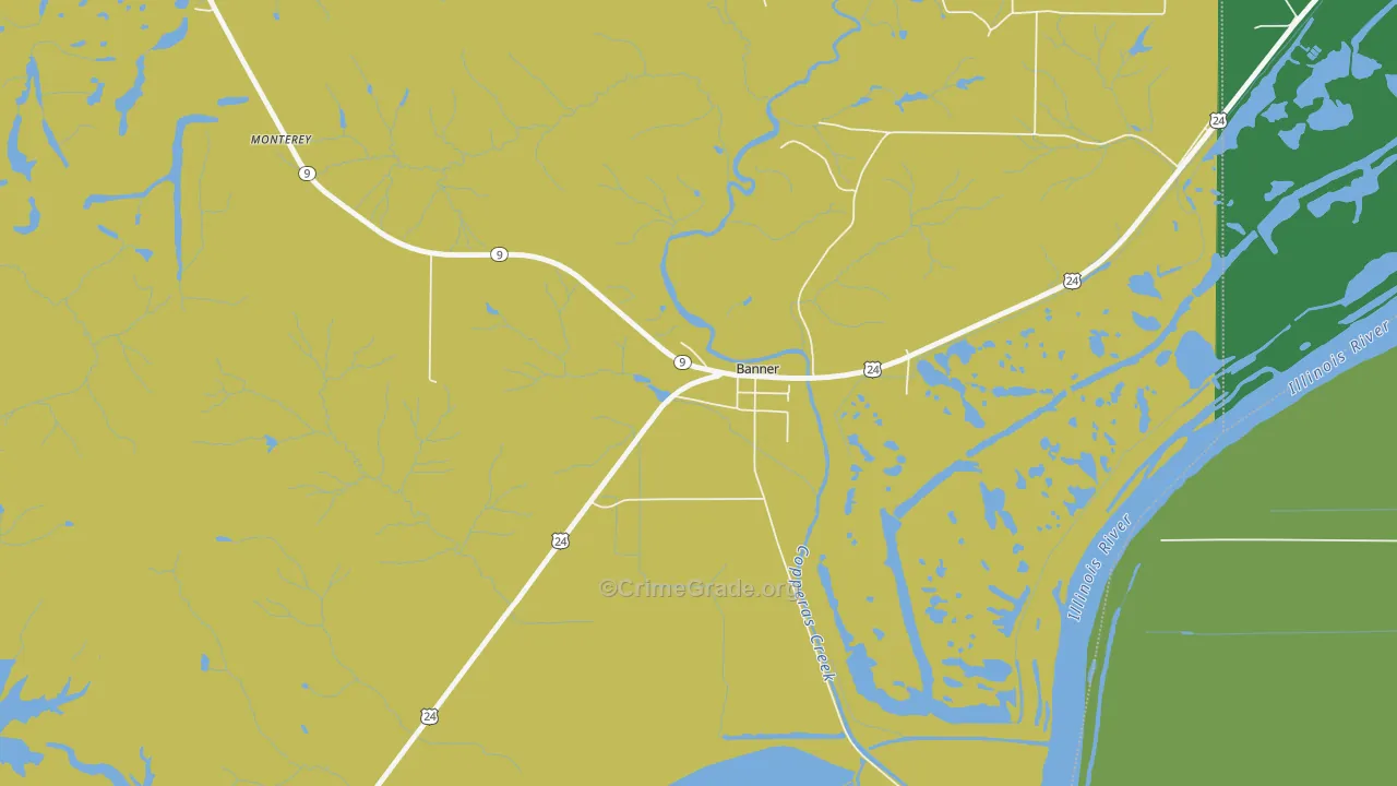 Banner, IL Map of Assault Rates