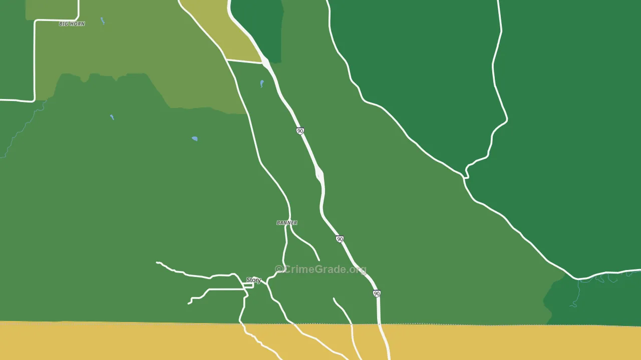Banner, WY Map of Assault Rates