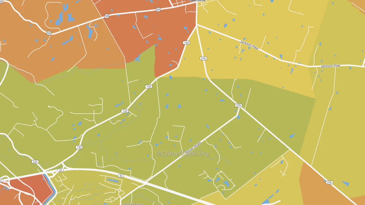 Bantam, OH Map of Assault Rates