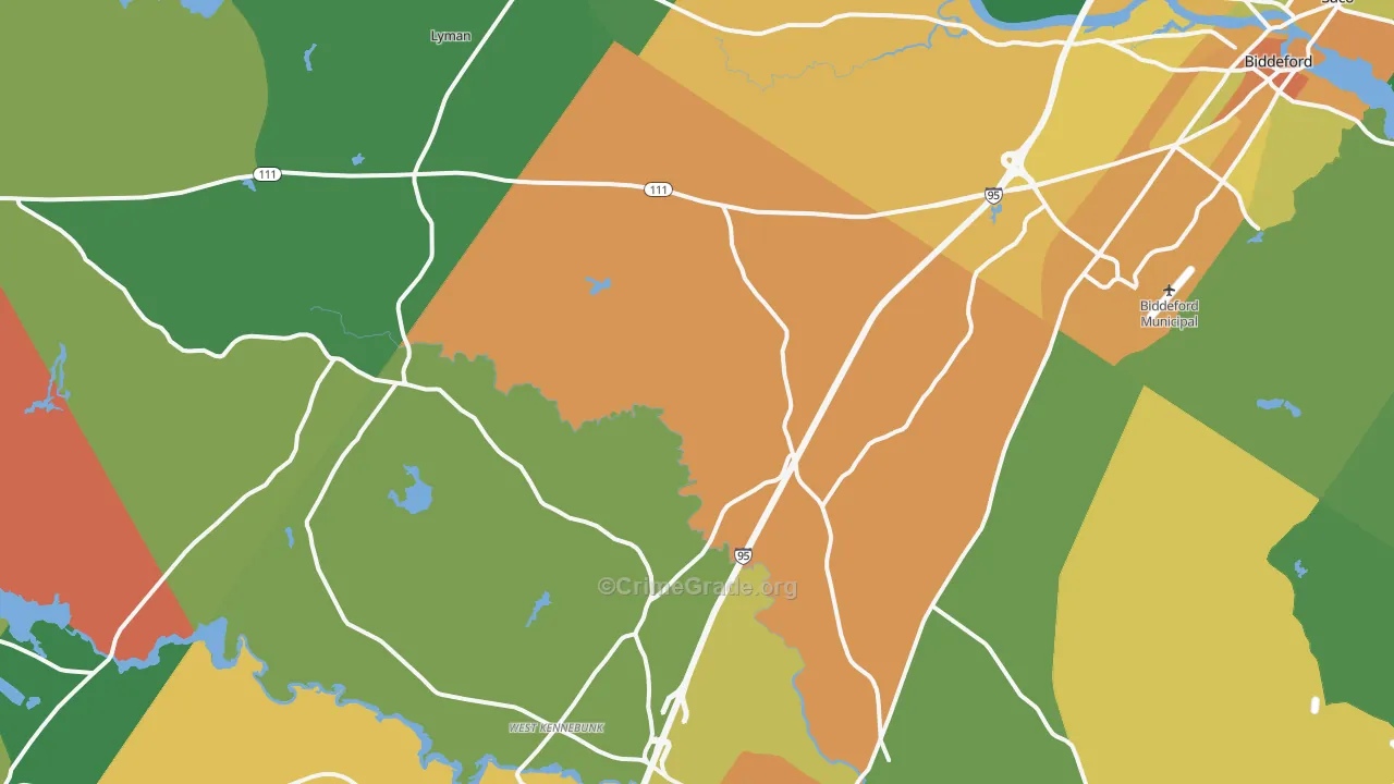 Bar Mills, ME Map of Assault Rates