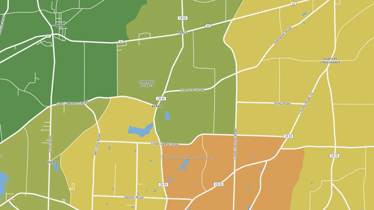 Barber, AL Map of Assault Rates