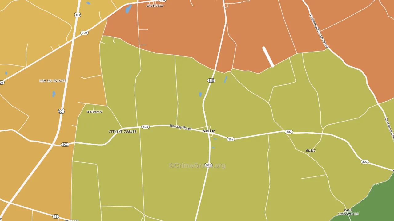 Barclay, MD Map of Assault Rates