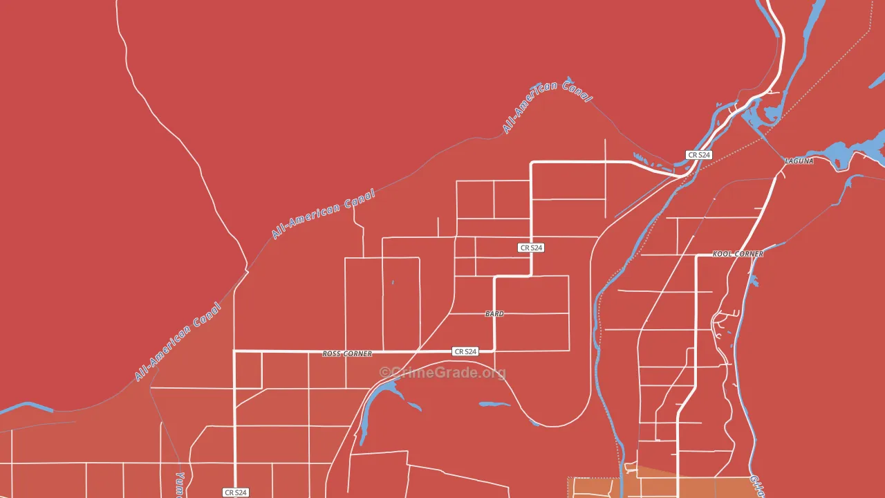 Bard, CA Map of Assault Rates