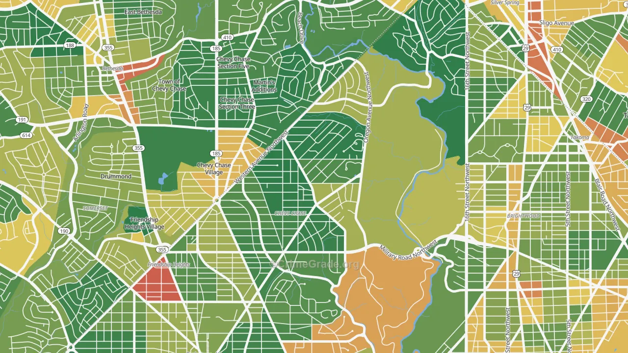 Barnaby Woods, Washington, DC Map of Assault Rates