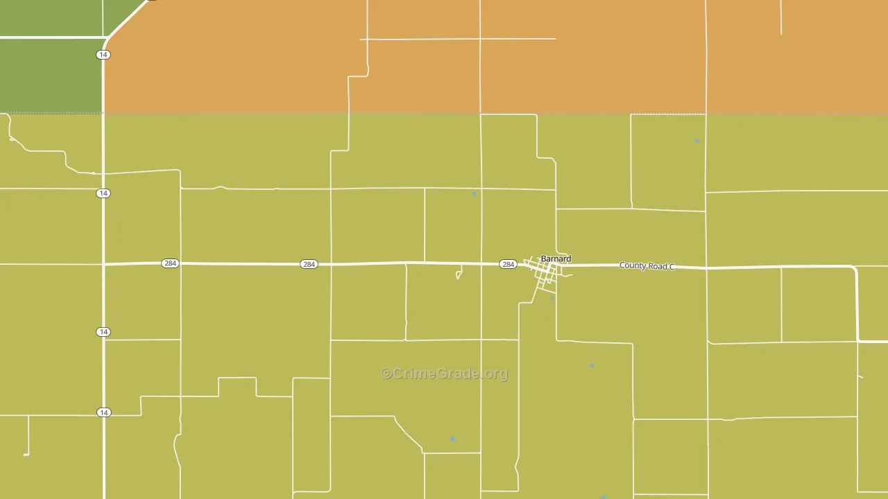 Barnard, KS Map of Assault Rates