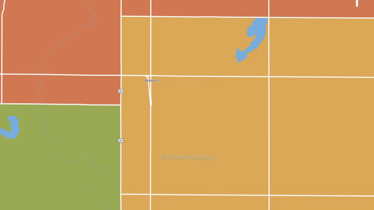 Barnard, SD Map of Assault Rates