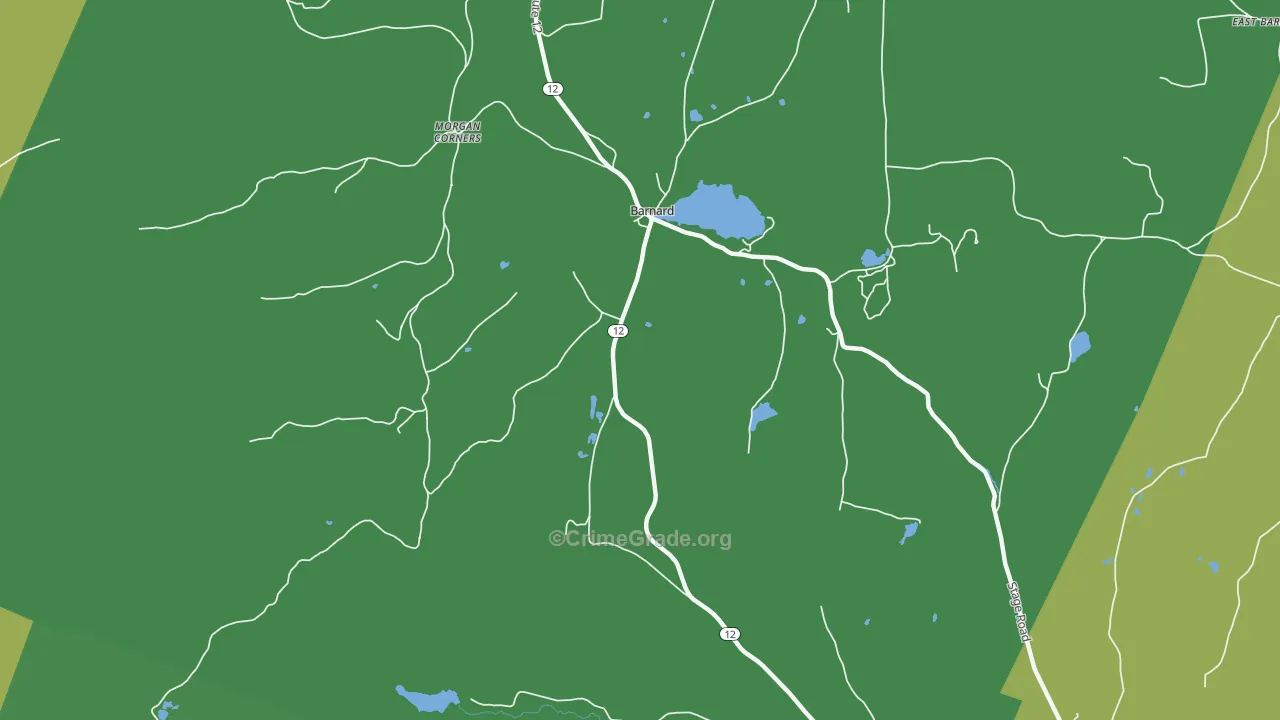Barnard, VT Map of Assault Rates