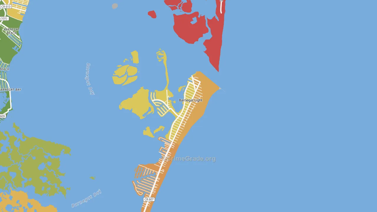 Barnegat Light, NJ Map of Assault Rates