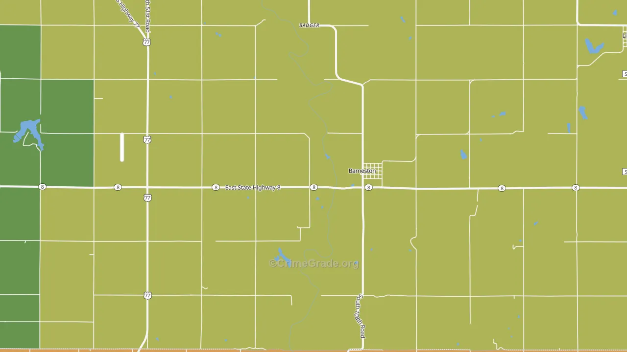 Barneston, NE Map of Assault Rates