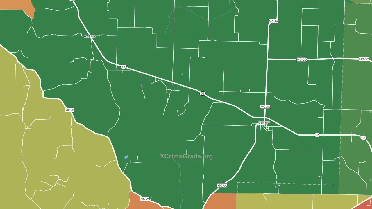 Barnett, MO Map of Assault Rates