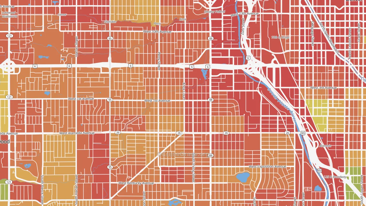 Barnum, Denver, CO Map of Assault Rates