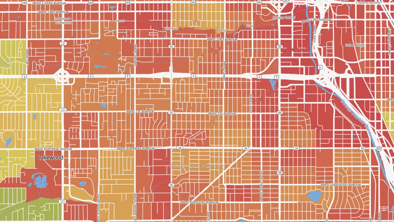 Barnum West, Denver, CO Map of Assault Rates