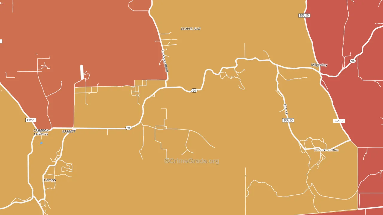 Barrett, CA Map of Assault Rates