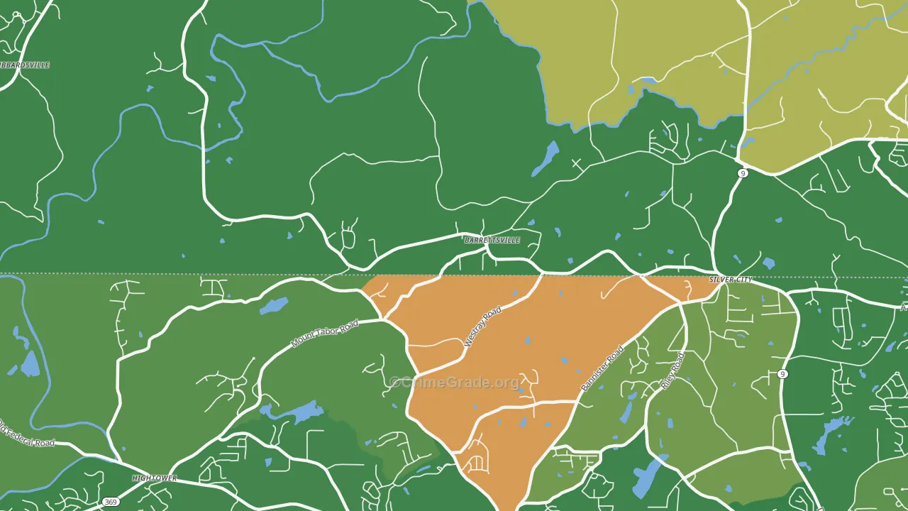 Barrettsville, GA Map of Assault Rates