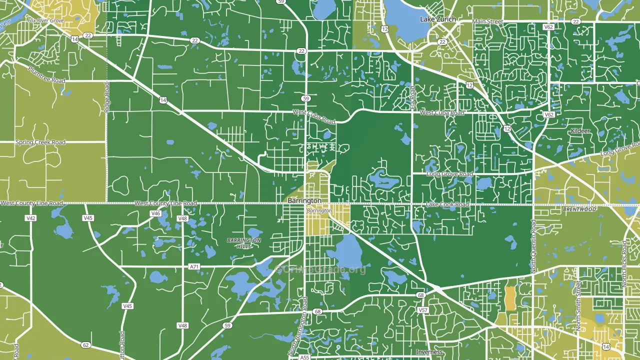 Barrington, IL Map of Assault Rates