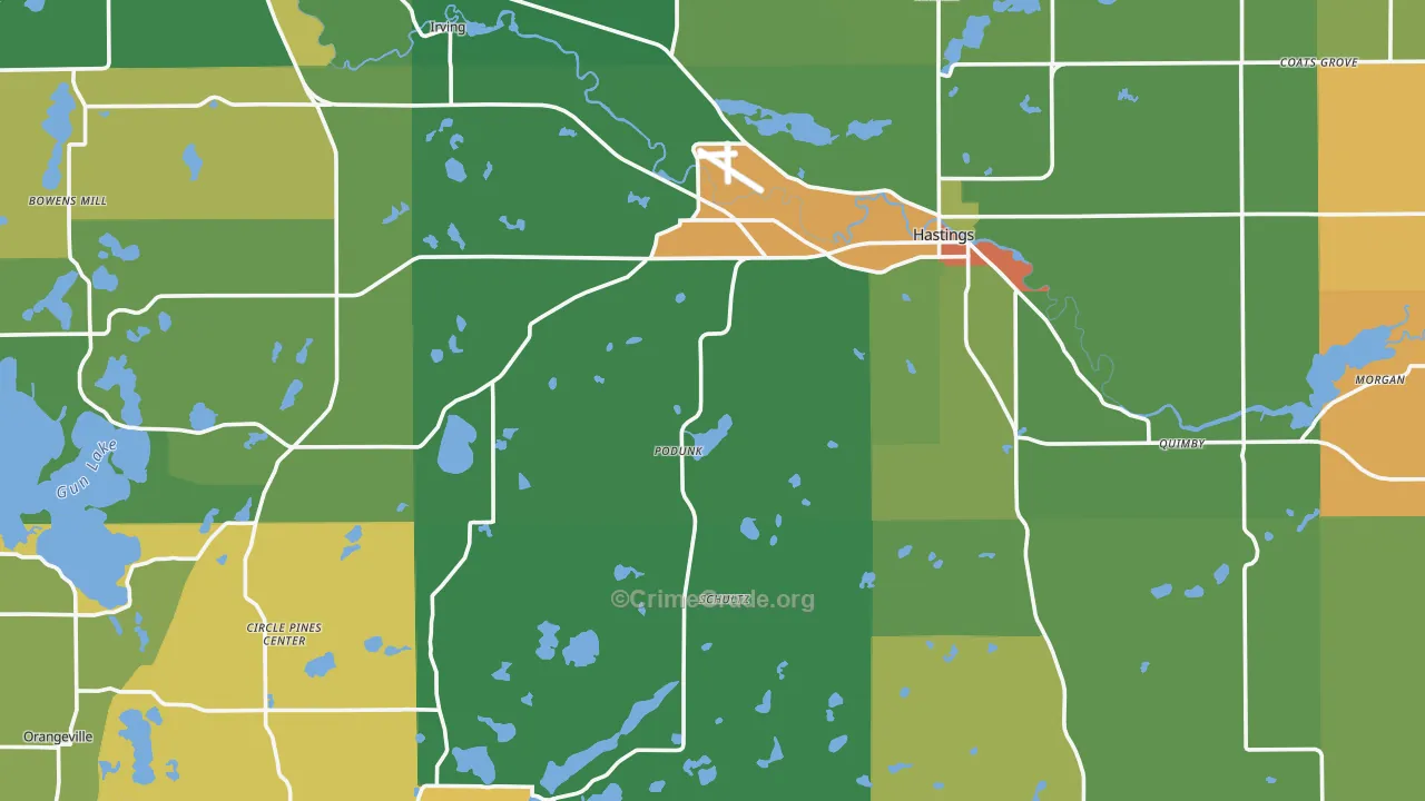 Barry County, MI Map of Assault Rates