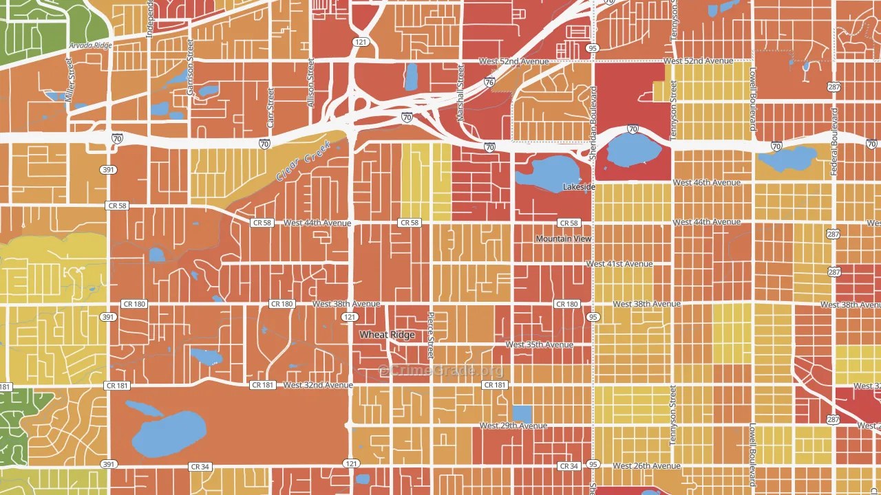 Barths, Wheat Ridge, CO Map of Assault Rates