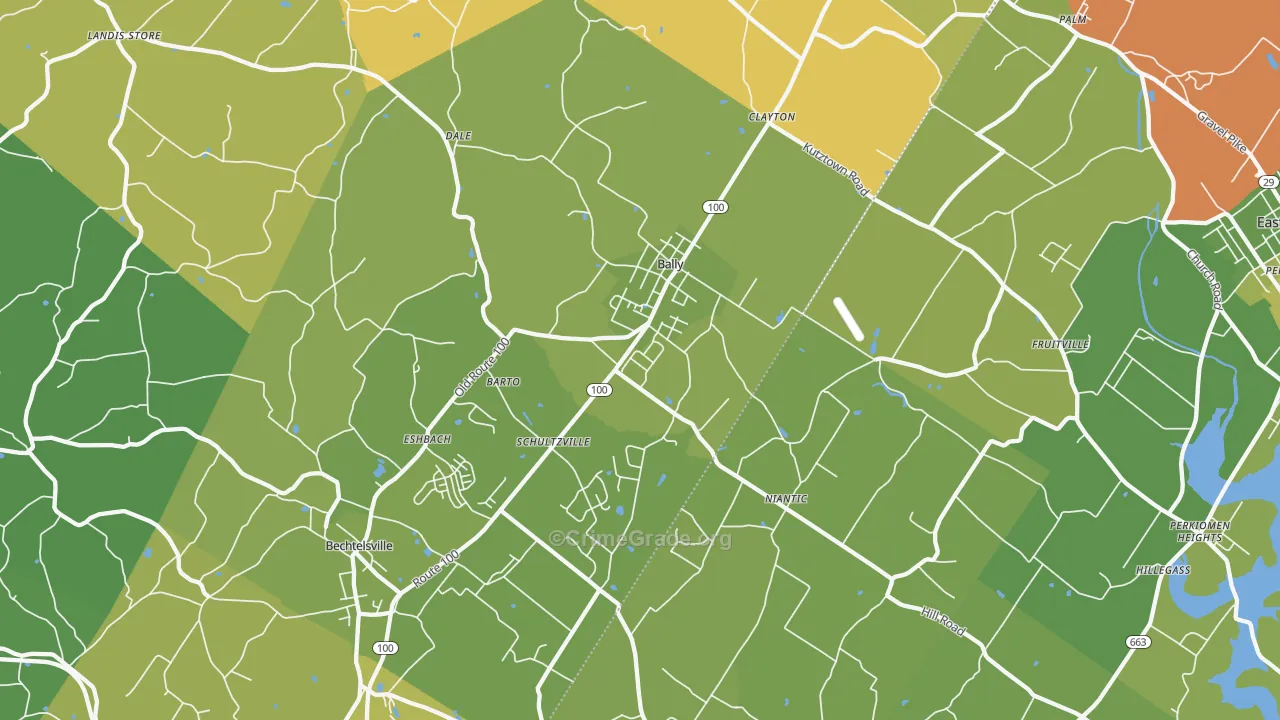 Barto, PA Map of Assault Rates