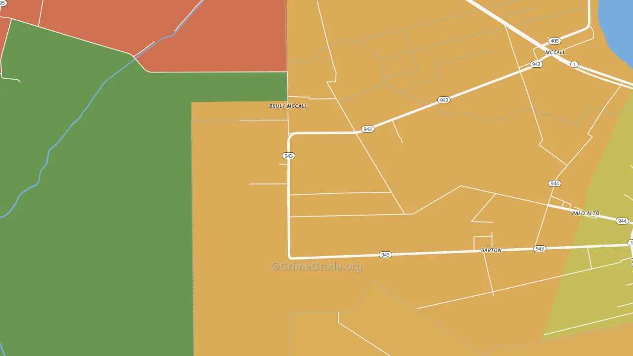 Barton, LA Map of Assault Rates