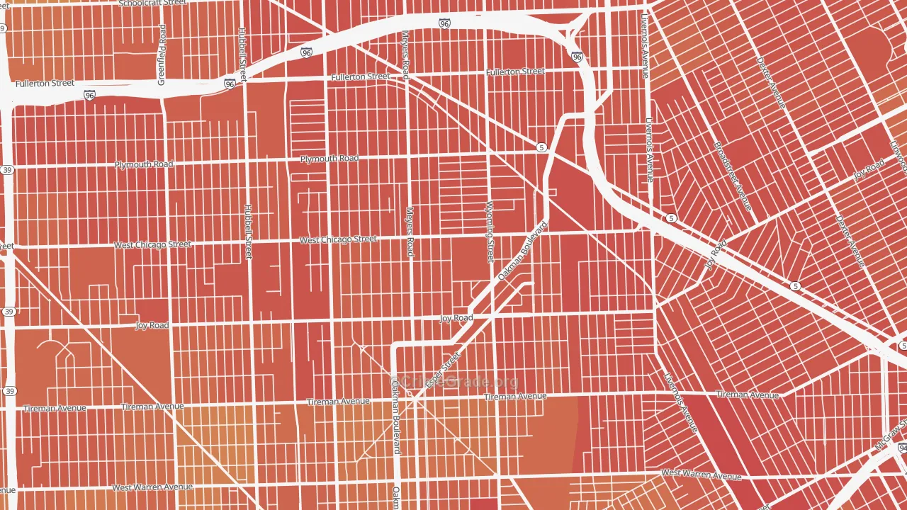 Barton-McFarland, Detroit, MI Map of Assault Rates