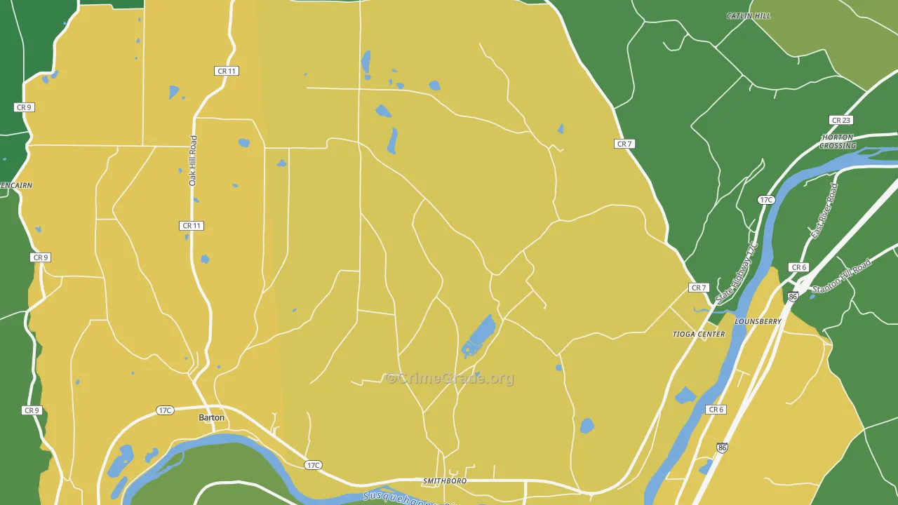 Barton, NY Map of Assault Rates
