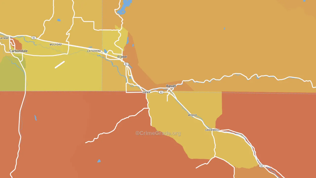 Basalt, CO Map of Assault Rates