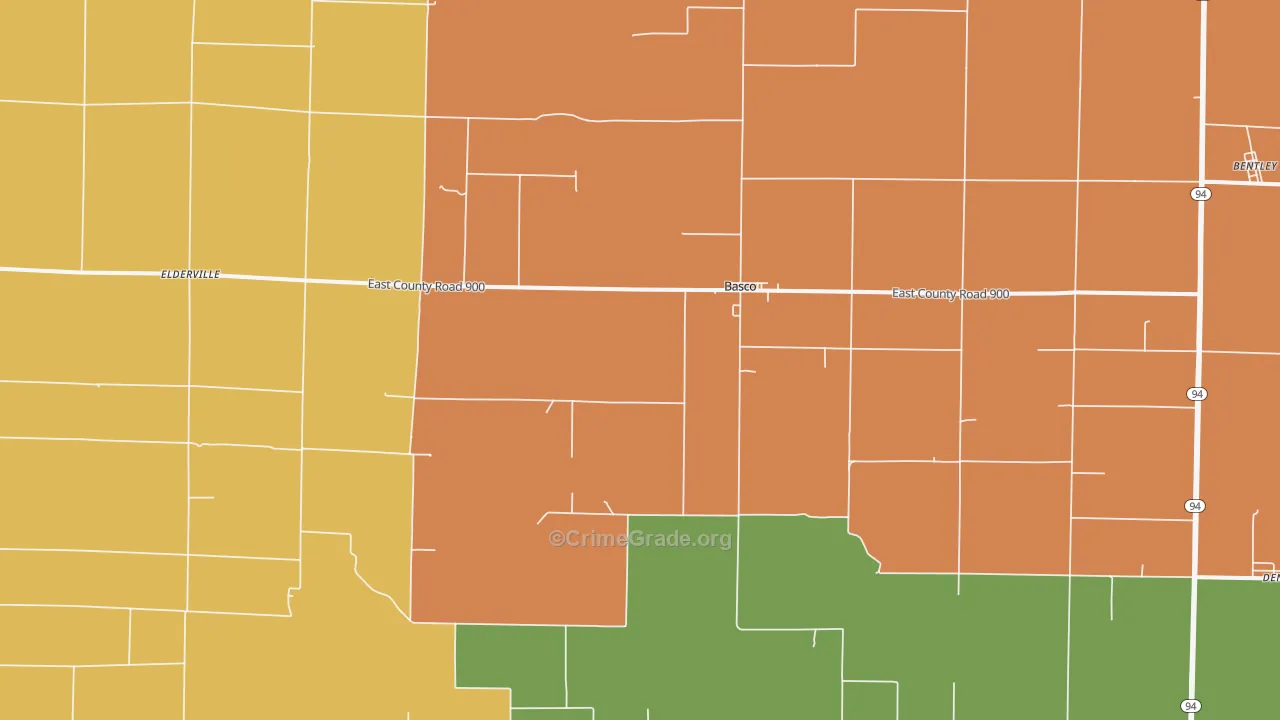 Basco, IL Map of Assault Rates