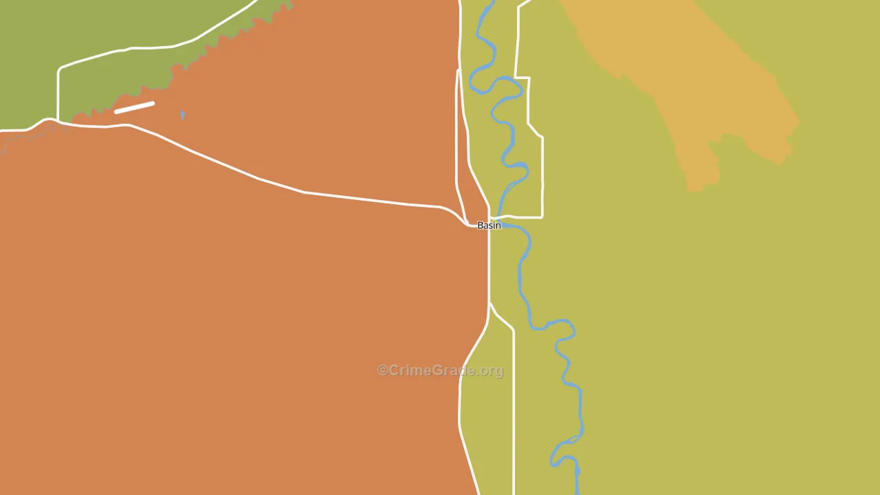 Basin, WY Map of Assault Rates