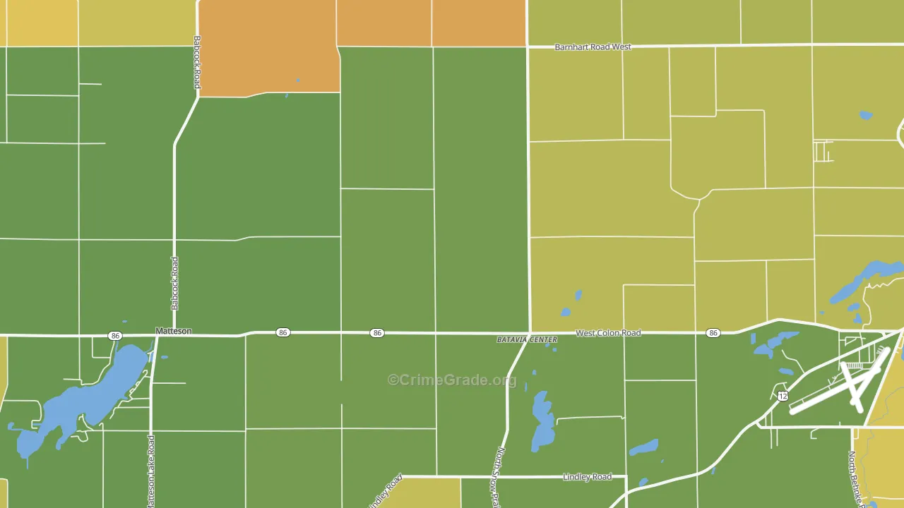 Batavia Center, MI Map of Assault Rates
