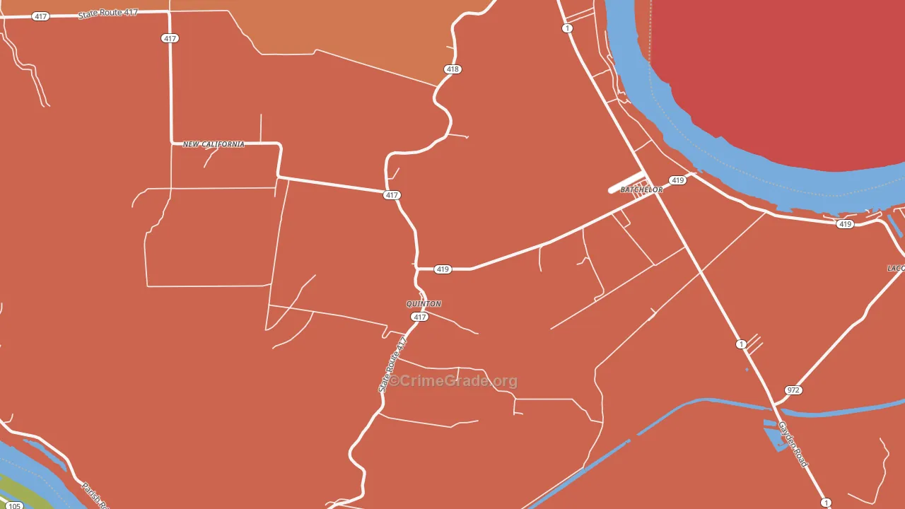 Batchelor, LA Map of Assault Rates