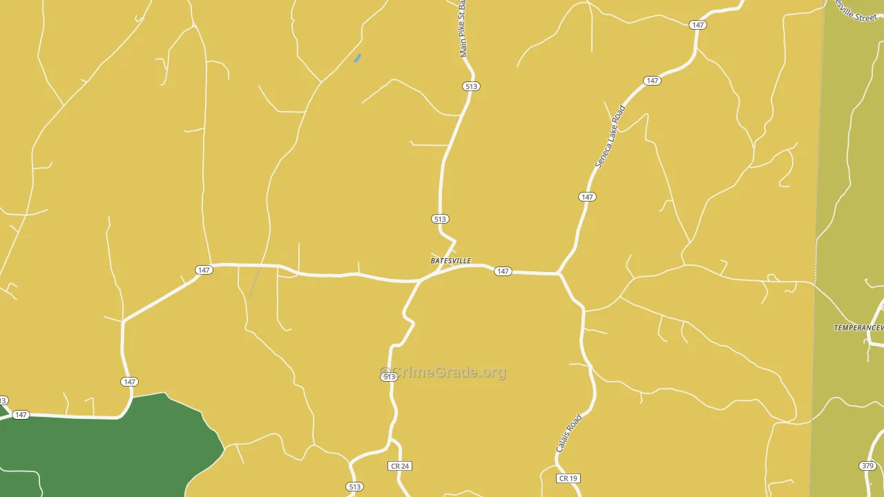 Batesville, OH Map of Assault Rates