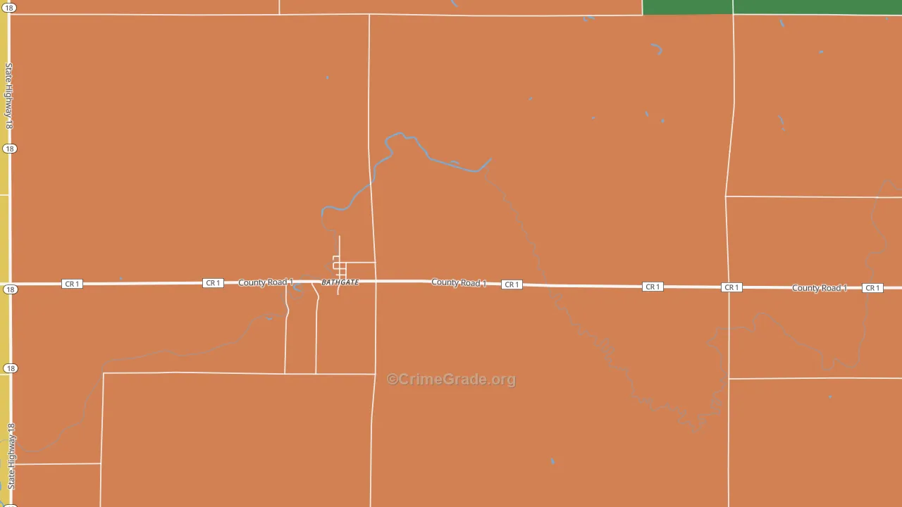 Bathgate, ND Map of Assault Rates