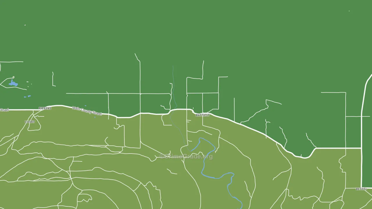 Battiest, OK Map of Assault Rates