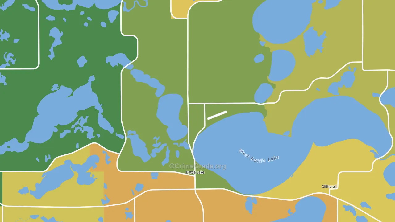 Battle Lake, MN Map of Assault Rates