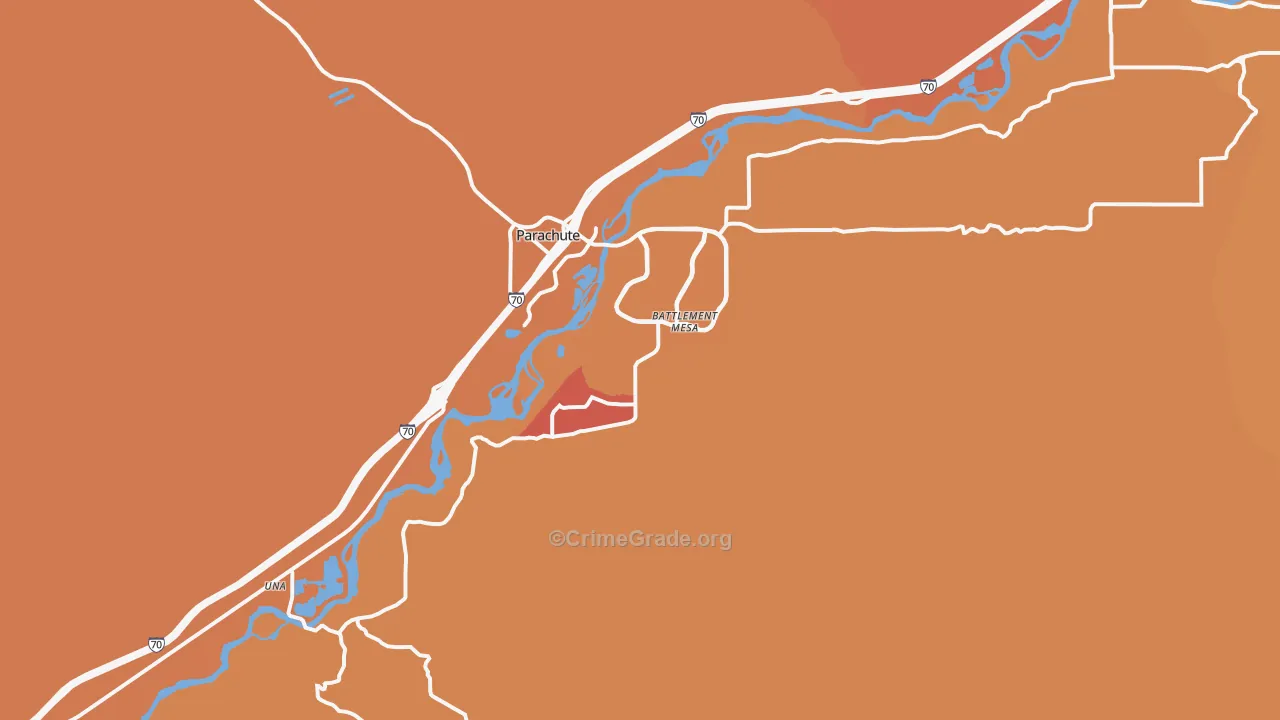 Battlement Mesa, CO Map of Assault Rates