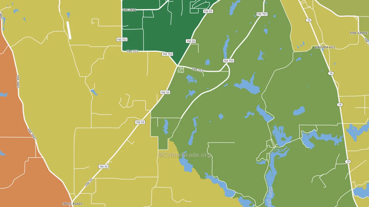 Baxter, TX Map of Assault Rates