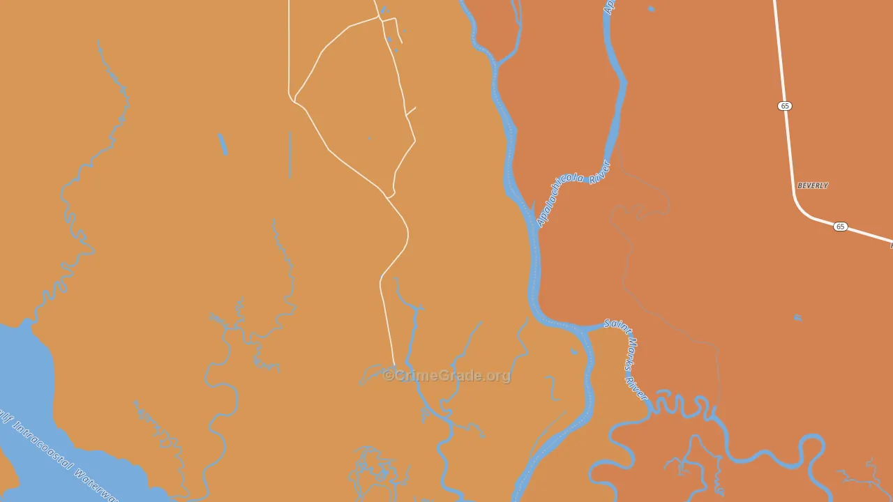 Bay City, FL Map of Assault Rates
