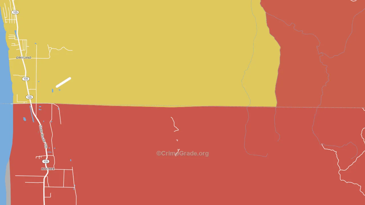 Bay City, WA Map of Assault Rates