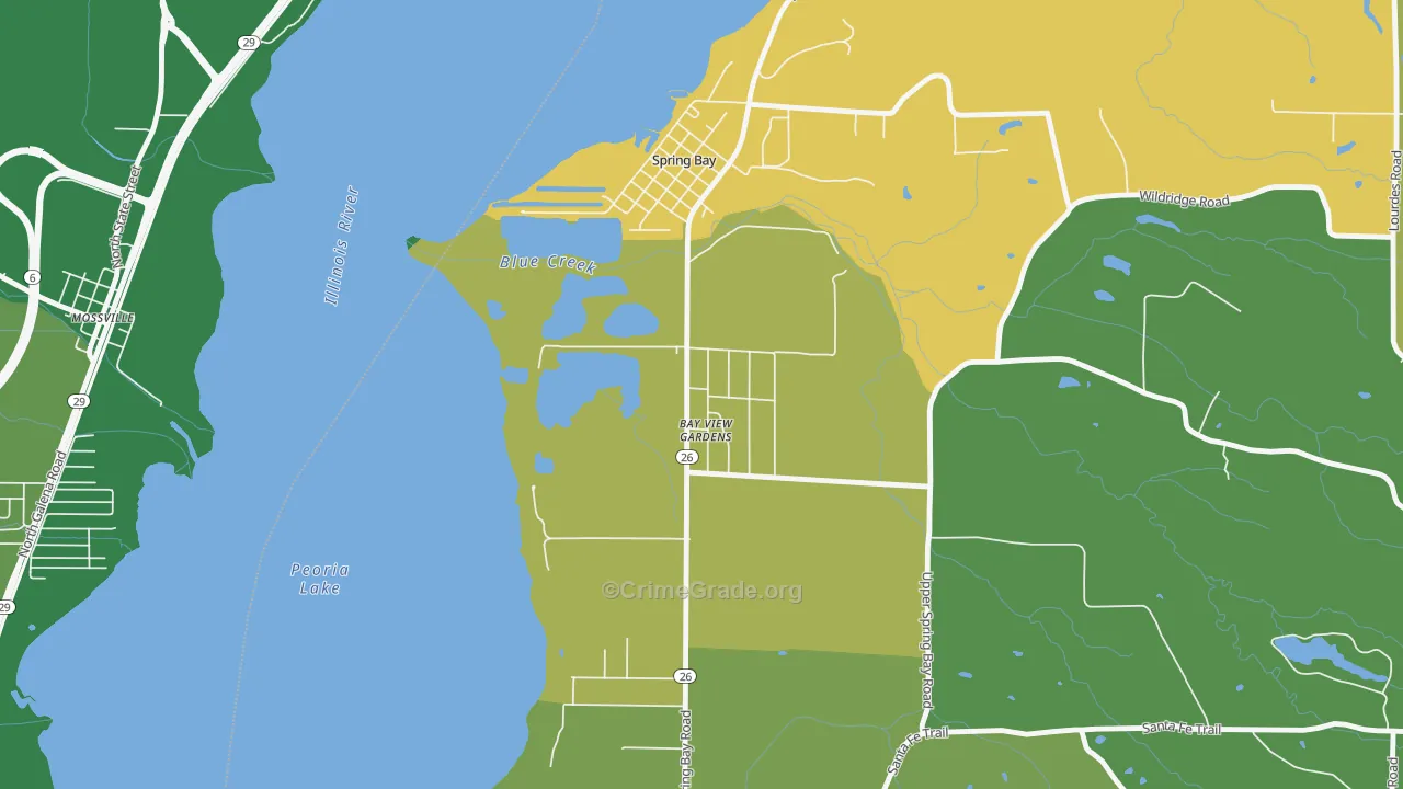 Bay View Gardens, IL Map of Assault Rates