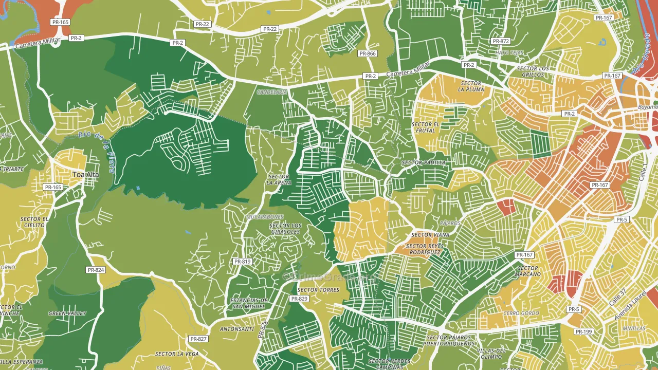 Bayamon Gardens, PR Map of Assault Rates